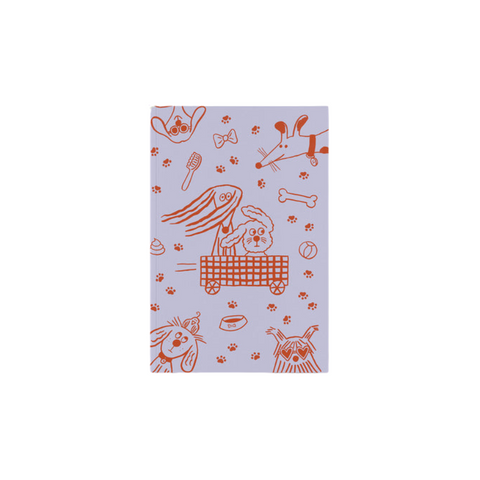Carnet A5 Woof - Mauve & Terracotta