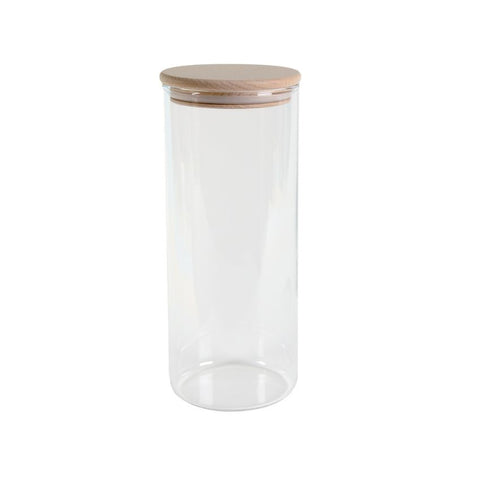Bocal en verre et couvercle en bois - 1,4 L