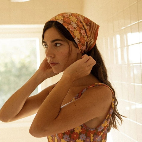 Small Foulard Manika - Paquerette Tapenade