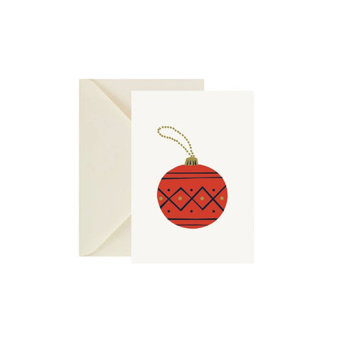 Carte Merry & Bright - Boule de Noël