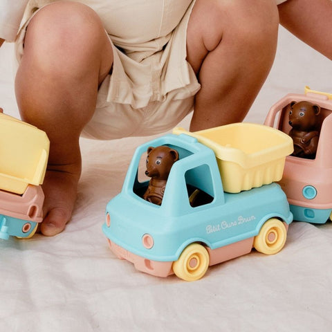 Camion Benne Petit Ours Brun - Menthe