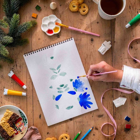Carnet de coloriage A4 - Noël Scandinave
