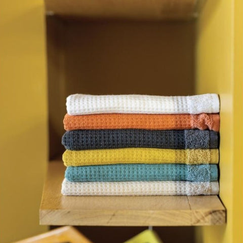 Drap de douche recyclé nid d'abeilles - Mirabelle