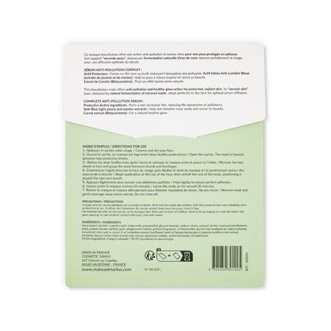 Masque biocellulose "Au grand air" - Anti-pollution & détox