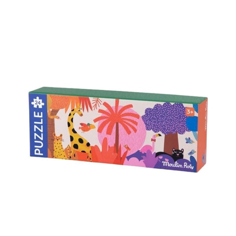 Puzzle 24 pièces - La jungle arc-en-ciel