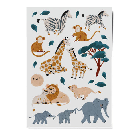 Tatouages bio pour enfants - Safari