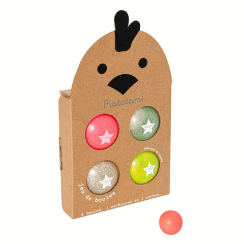 Jeu de boules pailleté summer - Multicolore