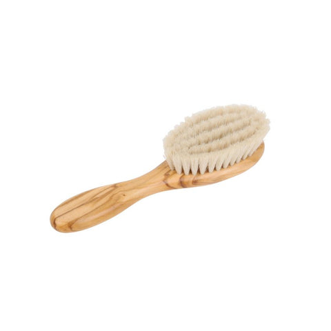 Brosse À Cheveux Bébé en Poils De Chèvre & Bois D'Olivier Redecker