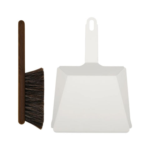 Coffret "Craft" Pelle + Balayette Frêne - Blanc