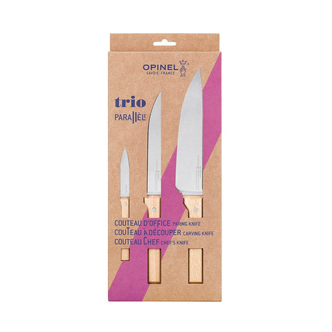 Set de 3 couteaux de cuisine Parallèle Opinel
